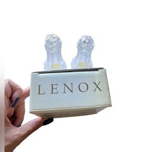 Lenox Crystal Vintage Lighthouse Salt and Pepper Shakers-New In Box
